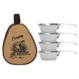 Maxbell 4x 304 Stainless Steel Camping Bowl Outdoor Cookware for Travel Barbecue Khaki