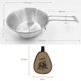 Maxbell 4x 304 Stainless Steel Camping Bowl Outdoor Cookware for Travel Barbecue Khaki