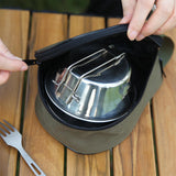 Maxbell 4x 304 Stainless Steel Camping Bowl Outdoor Cookware for Travel Barbecue Green