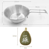 Maxbell 4x 304 Stainless Steel Camping Bowl Outdoor Cookware for Travel Barbecue Green