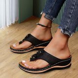 Maxbell Women Sandals Ladies Anti Slip Casual Soft Flat Slippers Open Toe Flat Shoes 42
