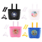 Maxbell Plastic Children's Bicycle Basket Waterproof for Kids Tricycles Scooter Black