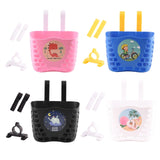 Maxbell Plastic Children's Bicycle Basket Waterproof for Kids Tricycles Scooter Black