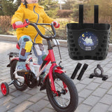 Maxbell Plastic Children's Bicycle Basket Waterproof for Kids Tricycles Scooter Black
