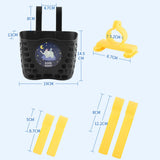 Maxbell Plastic Children's Bicycle Basket Waterproof for Kids Tricycles Scooter Black