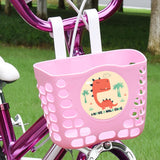 Maxbell Plastic Children's Bicycle Basket Waterproof for Kids Tricycles Scooter White