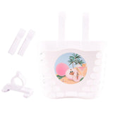 Maxbell Plastic Children's Bicycle Basket Waterproof for Kids Tricycles Scooter White