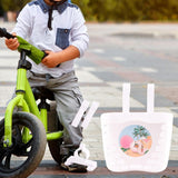 Maxbell Plastic Children's Bicycle Basket Waterproof for Kids Tricycles Scooter White