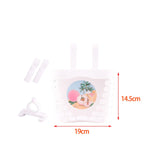 Maxbell Plastic Children's Bicycle Basket Waterproof for Kids Tricycles Scooter White