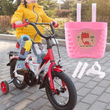 Maxbell Plastic Children's Bicycle Basket Waterproof for Kids Tricycles Scooter Pink