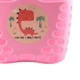 Maxbell Plastic Children's Bicycle Basket Waterproof for Kids Tricycles Scooter Pink