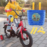 Maxbell Plastic Children's Bicycle Basket Waterproof for Kids Tricycles Scooter Dark Blue