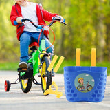 Maxbell Plastic Children's Bicycle Basket Waterproof for Kids Tricycles Scooter Dark Blue