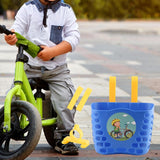Maxbell Plastic Children's Bicycle Basket Waterproof for Kids Tricycles Scooter Dark Blue