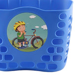 Maxbell Plastic Children's Bicycle Basket Waterproof for Kids Tricycles Scooter Dark Blue