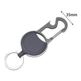 Maxbell Keychain Carabiner Anti Lost Heavy Duty Reusable for Office Home Outdoor black