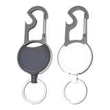 Maxbell Keychain Carabiner Anti Lost Heavy Duty Reusable for Office Home Outdoor black