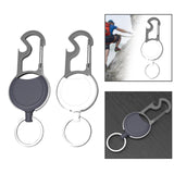 Maxbell Keychain Carabiner Anti Lost Heavy Duty Reusable for Office Home Outdoor black