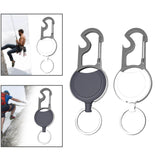 Maxbell Keychain Carabiner Anti Lost Heavy Duty Reusable for Office Home Outdoor black