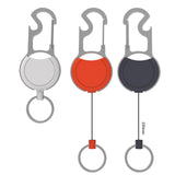 Maxbell Keychain Carabiner Anti Lost Heavy Duty Reusable for Office Home Outdoor black