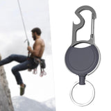 Maxbell Keychain Carabiner Anti Lost Heavy Duty Reusable for Office Home Outdoor black