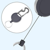 Maxbell Keychain Carabiner Anti Lost Heavy Duty Reusable for Office Home Outdoor black