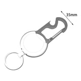 Maxbell Keychain Carabiner Anti Lost Heavy Duty Reusable for Office Home Outdoor white
