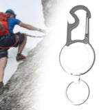 Maxbell Keychain Carabiner Anti Lost Heavy Duty Reusable for Office Home Outdoor white