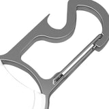 Maxbell Keychain Carabiner Anti Lost Heavy Duty Reusable for Office Home Outdoor white