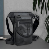 Maxbell Drop Leg Pouch Bag Fishing Tackle Bag Fittings for Biking Hiking Traveling Black