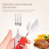 Maxbell Foldable Fork and Spoon Portable Camping Utensil for Cooking Hiking Outdoor