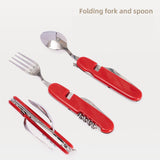 Maxbell Foldable Fork and Spoon Portable Camping Utensil for Cooking Hiking Outdoor