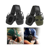 Maxbell Ear Muffs Folding Hearing Protection for Construction Mowing Team Activities Black
