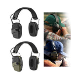 Maxbell Ear Muffs Folding Hearing Protection for Construction Mowing Team Activities Black