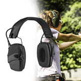 Maxbell Ear Muffs Folding Hearing Protection for Construction Mowing Team Activities Black