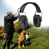 Maxbell Ear Muffs Folding Hearing Protection for Construction Mowing Team Activities Black