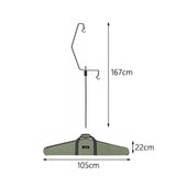 Maxbell Picnic Folding Lamp Pole with Stake Lantern Pole Iron Hanger Multifunctional 3 Pieces