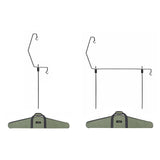 Maxbell Picnic Folding Lamp Pole with Stake Lantern Pole Iron Hanger Multifunctional 3 Pieces