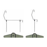 Maxbell Picnic Folding Lamp Pole with Stake Lantern Pole Iron Hanger Multifunctional 3 Pieces