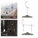 Maxbell Picnic Folding Lamp Pole with Stake Lantern Pole Iron Hanger Multifunctional 3 Pieces
