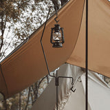 Maxbell Picnic Folding Lamp Pole with Stake Lantern Pole Iron Hanger Multifunctional 3 Pieces