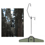 Maxbell Picnic Folding Lamp Pole with Stake Lantern Pole Iron Hanger Multifunctional 3 Pieces