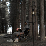 Maxbell Picnic Folding Lamp Pole with Stake Lantern Pole Iron Hanger Multifunctional 3 Pieces