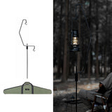 Maxbell Picnic Folding Lamp Pole with Stake Lantern Pole Iron Hanger Multifunctional 3 Pieces