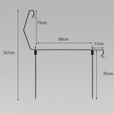 Maxbell Picnic Folding Lamp Pole with Stake Lantern Pole Iron Hanger Multifunctional 5 Pieces