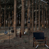 Maxbell Picnic Folding Lamp Pole with Stake Lantern Pole Iron Hanger Multifunctional 5 Pieces