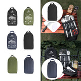 Maxbell Camping Utensils Storage Bag Elastic Straps for Cutlery Set Travel with Pattern Black