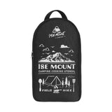 Maxbell Camping Utensils Storage Bag Elastic Straps for Cutlery Set Travel with Pattern Black