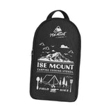 Maxbell Camping Utensils Storage Bag Elastic Straps for Cutlery Set Travel with Pattern Black