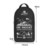 Maxbell Camping Utensils Storage Bag Elastic Straps for Cutlery Set Travel with Pattern Black